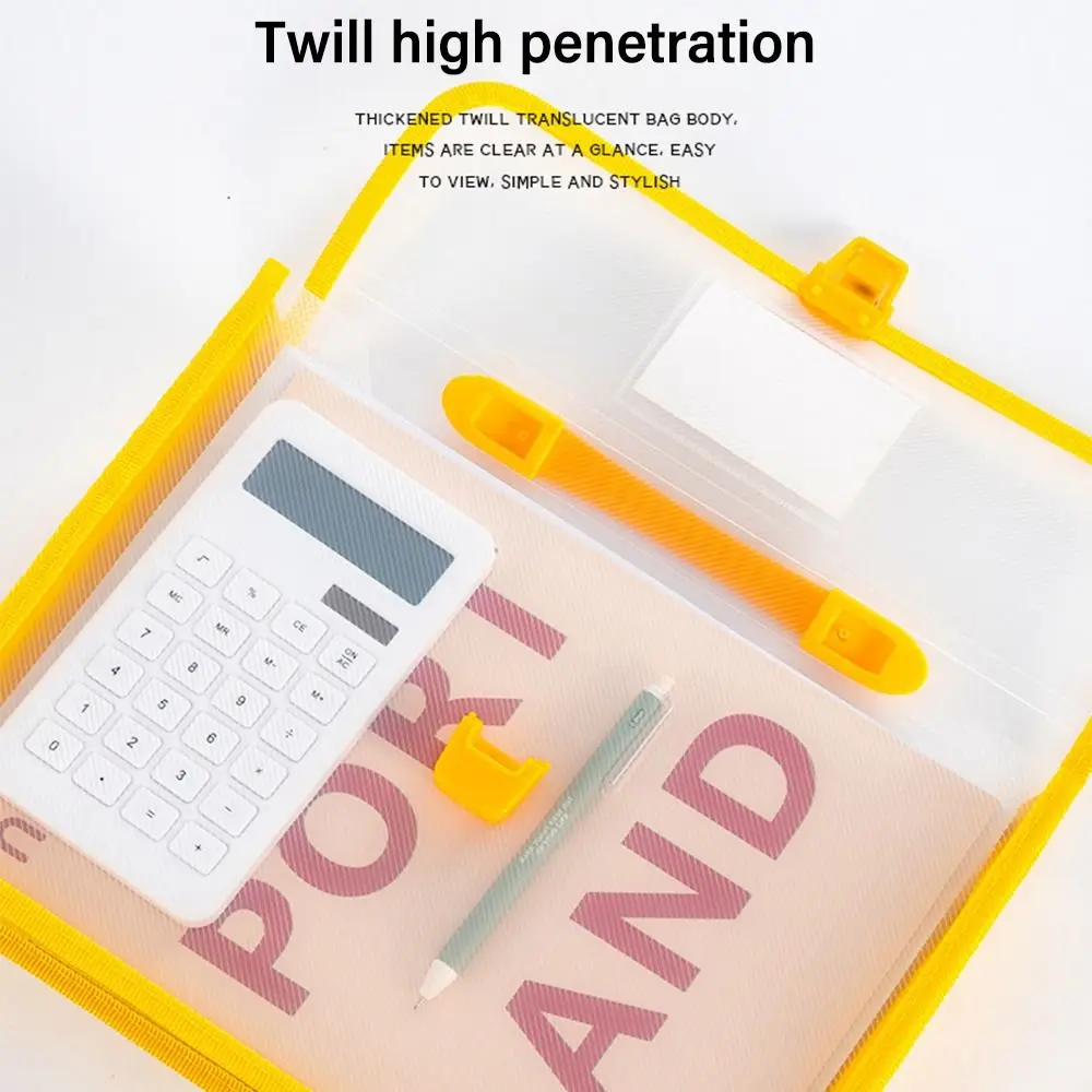 대용량 방수 휴대용 파일 핸드백, 학생용 투명 파일 폴더, A4 정리함