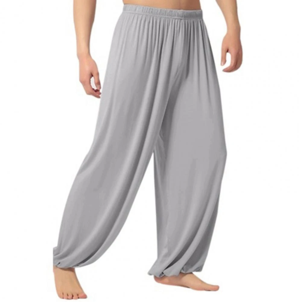 Pure Color Loose Straight Pants Men 