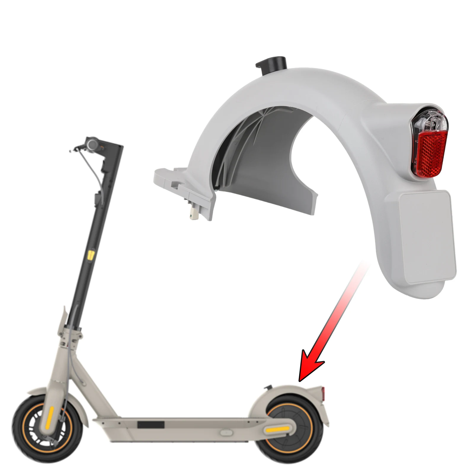 Nuova Immagine Parafango Posteriore Originale per Max G3 Ricambi Scooter Elettrico Parafango Posteriore Scooter Elettrico Ricambi di Ricambio | Max G3 | Nuova Immagine