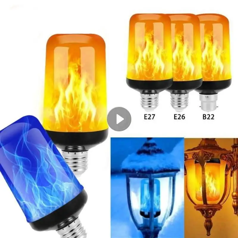 Ampoule LED B22 E27, 4 Modes, effet de flamme, Simulation de feu,  décoration de jardin, Festival KTV - AliExpress