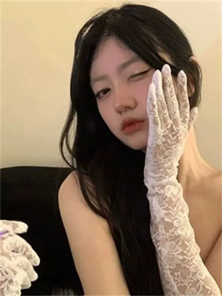 Halloween Gothic Long Nails Cosplay Gloves Funny Festival Witch Cosplay Costume Party Scary Props Black Mitten Gloves With Claws cosplay gloves