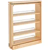 Pull Out Shelf Organizer for Base Kitchen Cabinets Filler Spice Rack Seasoning Storage Holder Soft Close Wood 1