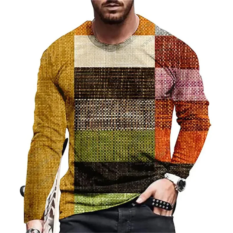 Men's Casual Long Sleeve Printed Tee 2