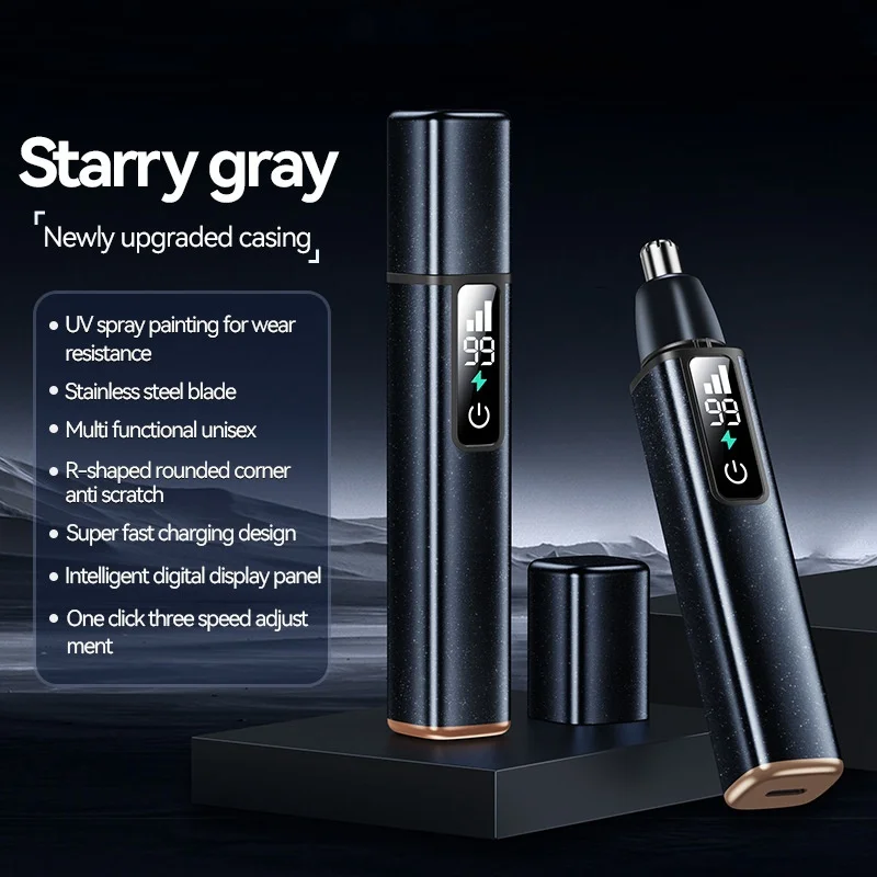 NEW XIAOMI Mijia Electric Nose Hair Trimmer Portable 2 in 1 Nose Ears Hair Eyebrow Trimmer for Men Rechargeable Painless Clipper 3