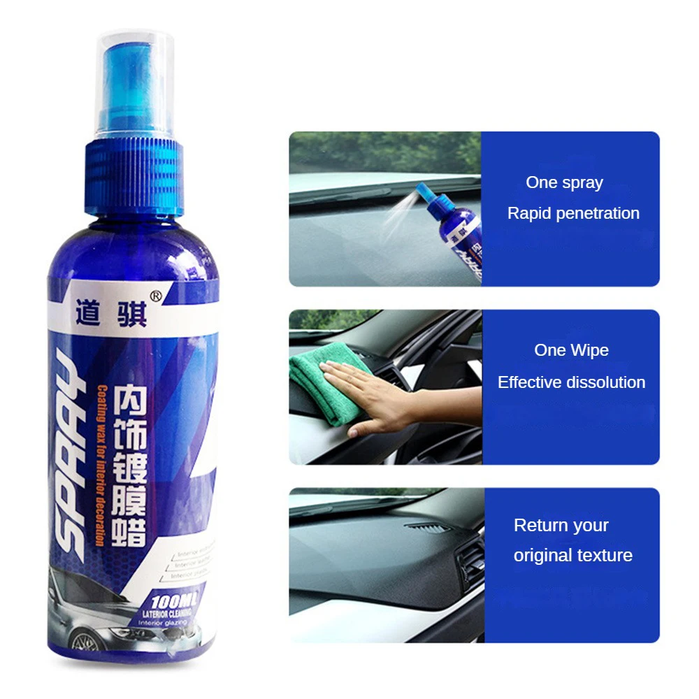 Plastic Parts Crystal Coating, Plastic Repairer for Cars,  Plastic Parts Refurbish Agent with Spong, Long Duration Plastic Parts  Refresher Agent for Car, Resists Water, UV Rays, 30ml (2 PCS) : Automotive