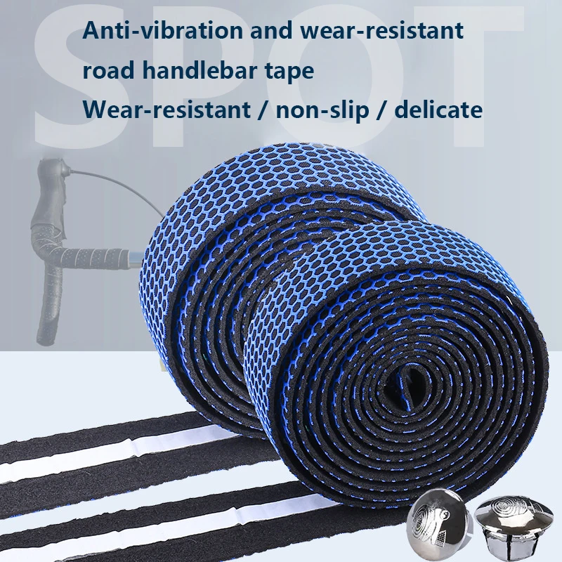 1Pair Bike Handlebar Tape Anti-slip Silicone EVA Shock Absorption
