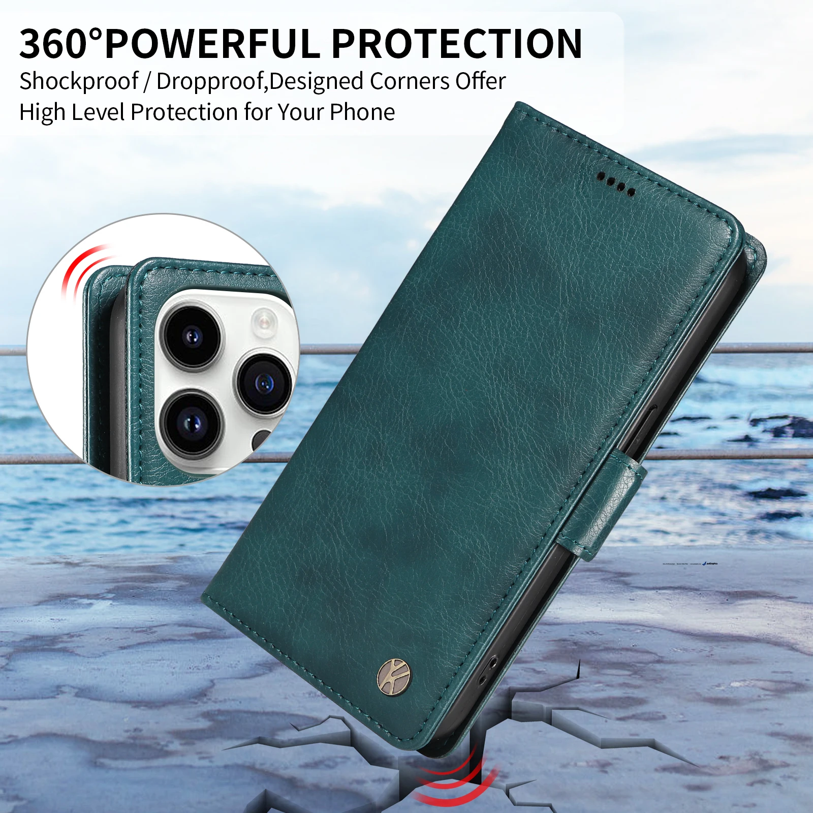 Stylish Leather Wallet Phone Case - Fashion Edition