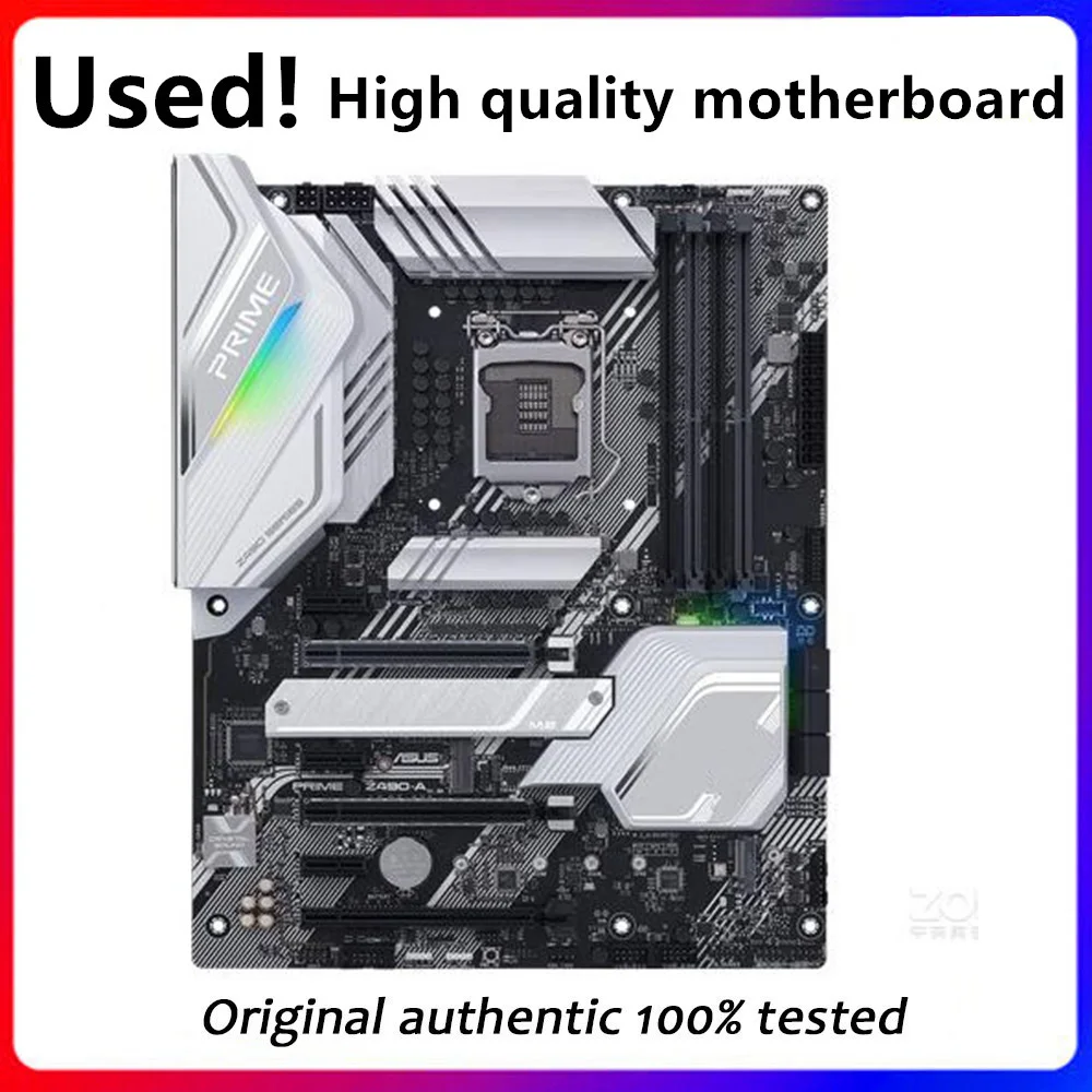 Используется для Asus PRIME Φ оригинальный рабочий стол для Intel Z490 DDR4 Z490-A материнская плата LGA 1200 поддержка i9 10900K 10-го ЦП