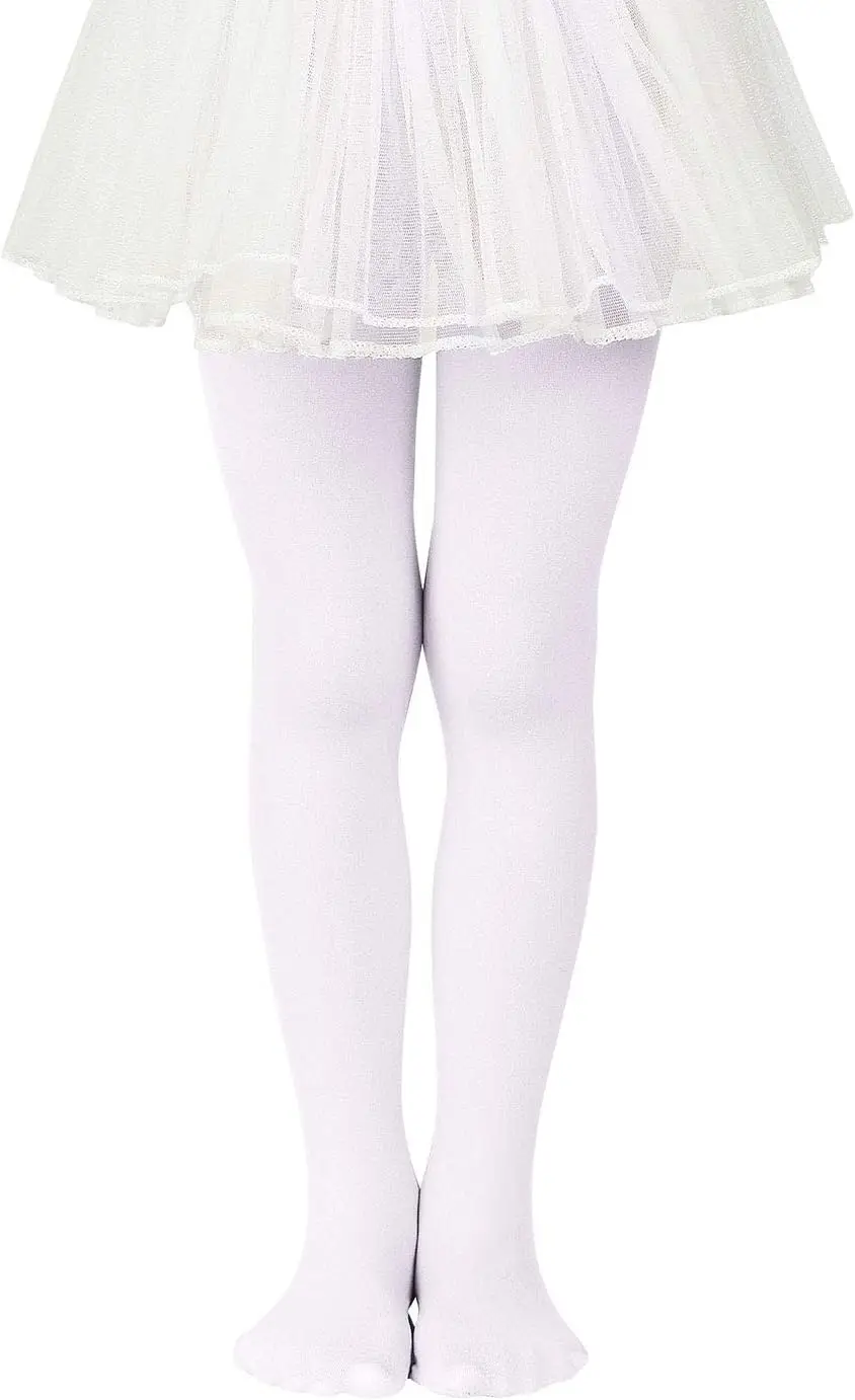 Girls Stretchy Dance Tights Comfort Colorful Leggings Pants Elastic Ballet Footed Tights for Girls