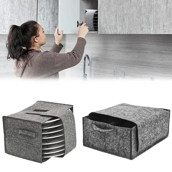 Caravan Plate Holder Tableware Storage Bag For Motorhome Campervan Boat Cupboard Interior Accessories RV Tableware Racks Parts 1