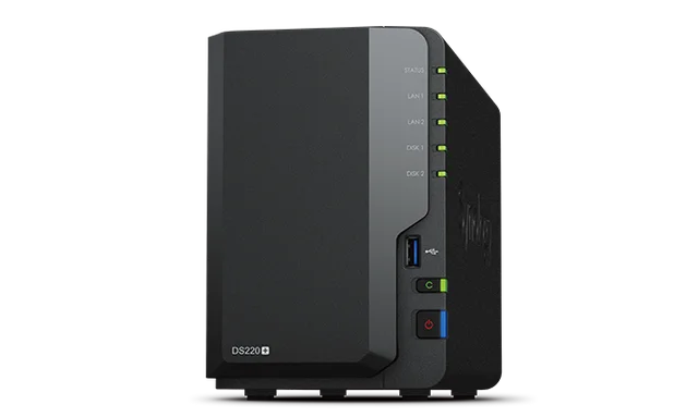 Synology DS220+ NAS 2 Bay Cloud Storage DiskStation With a dual-core 2.0GHz  processor 2GB DDR4 RAM Easy to use and manage