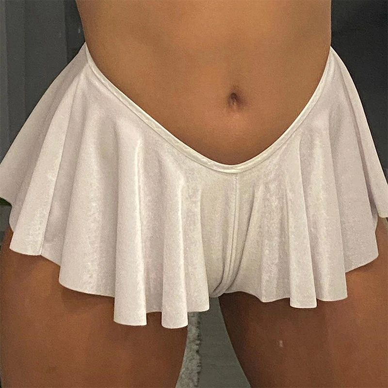 

Women Summer High Waist Shorts Skirts Pants 2023 Lotus Leaf Ruffled Short Mini Tight Pleated Sports Fitness Yoga Pants Clothing