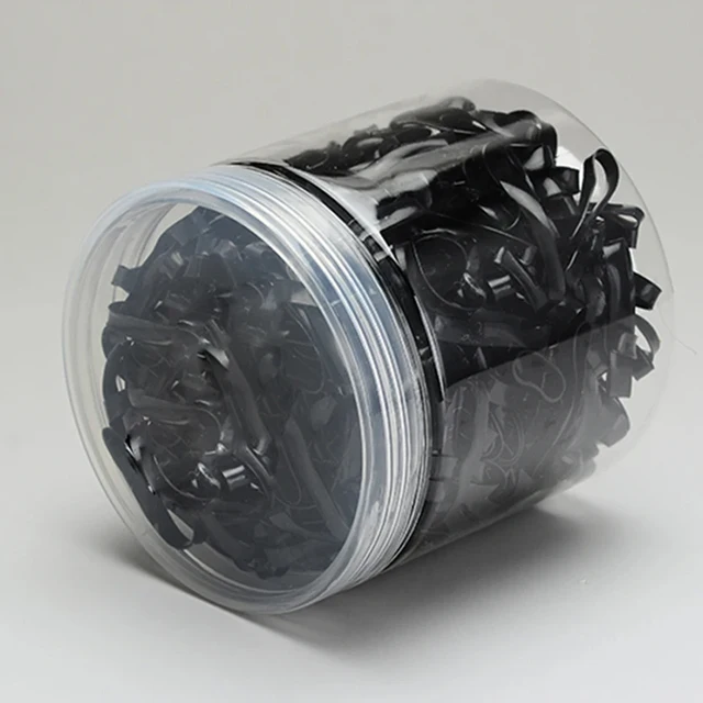 100-1000Pcs Black Disposable Rubber Band Elastic Hair Bands Girls Headband Children Ponytail Holder Bands Kids Hair Accessories