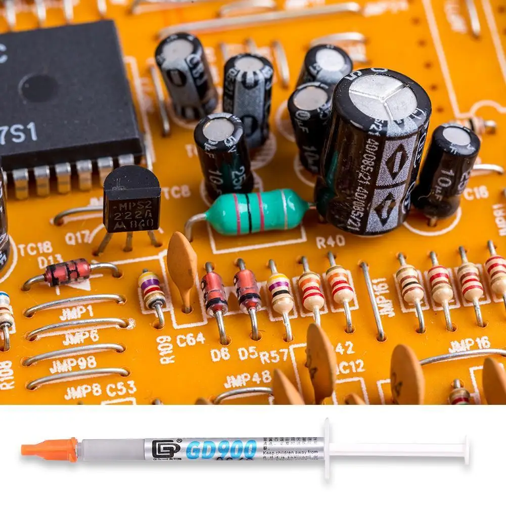 

1 г теплоотводящая паста, силиконовая шприцевая трубка с высокой изоляцией и низким содержанием масла, не коррозионная способность, электронный компонент