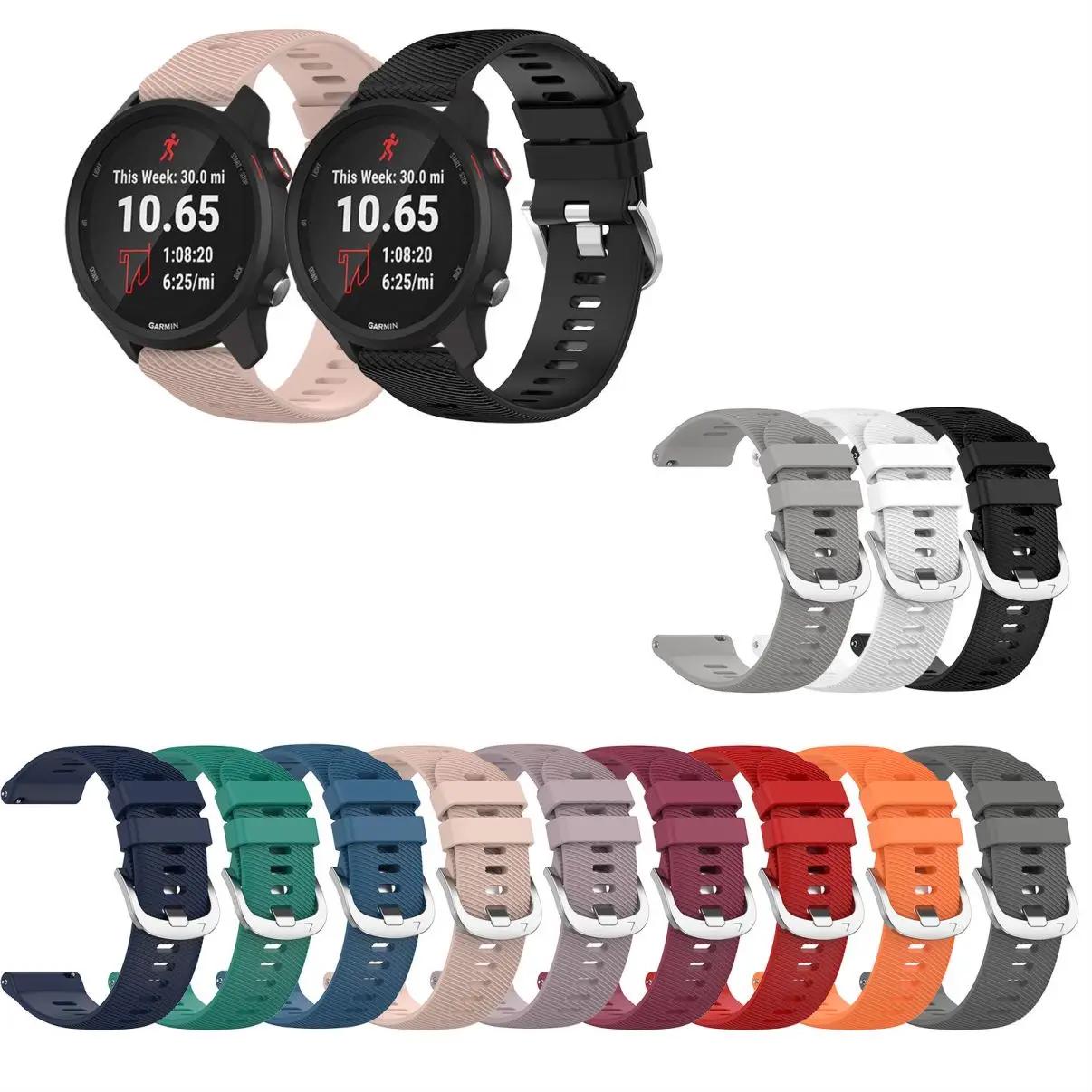 Premium Sports Silicone Strap - 20mm Band