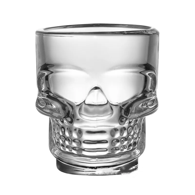 Glass Cup 1pcs 50ml Skull Head Shot Glass Party Wine Cup Beer Steins Halloween Gift