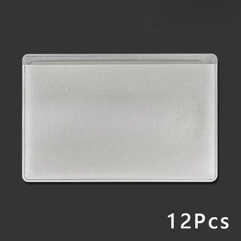 12 Stück Robuste PVC Wasserdichte Transparente Ausweis- und Kreditkartenhalter | Robuste Schutzhüllen für den täglichen Gebrauch im Büro und auf Reisen – Detail 7