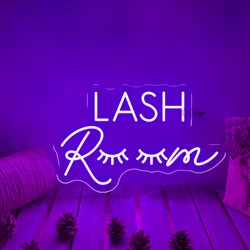 Pink Neon Sign Lights for Salon Wall Art and Room Decor (Purple)