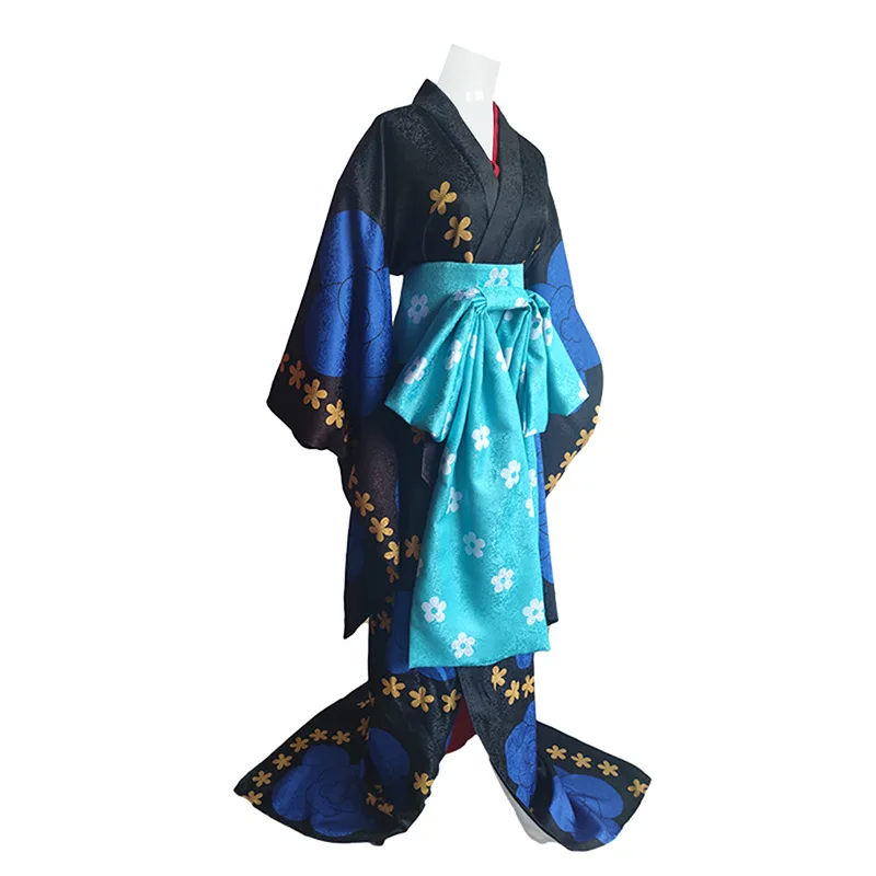 One Piece Black Maria Kimono Cosplay Costume for Women