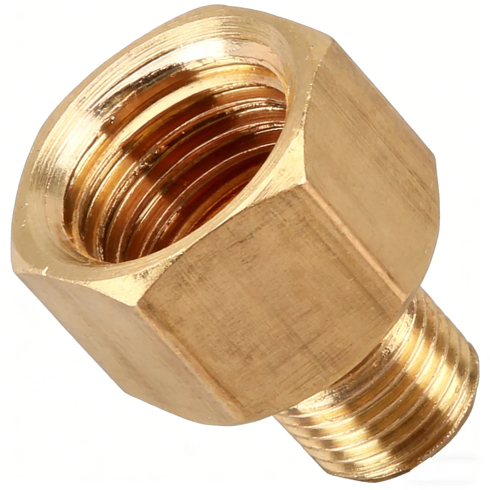 VVW&LIU 1/4 '3/8' 1/2' M5 M8 M10 M12 M14 M16 Femmina-Maschio Adattatore di riduzione del Riduttore in Ottone Raccordo per manometro del Carburante dell 'Acqua del Gas, Misura 3