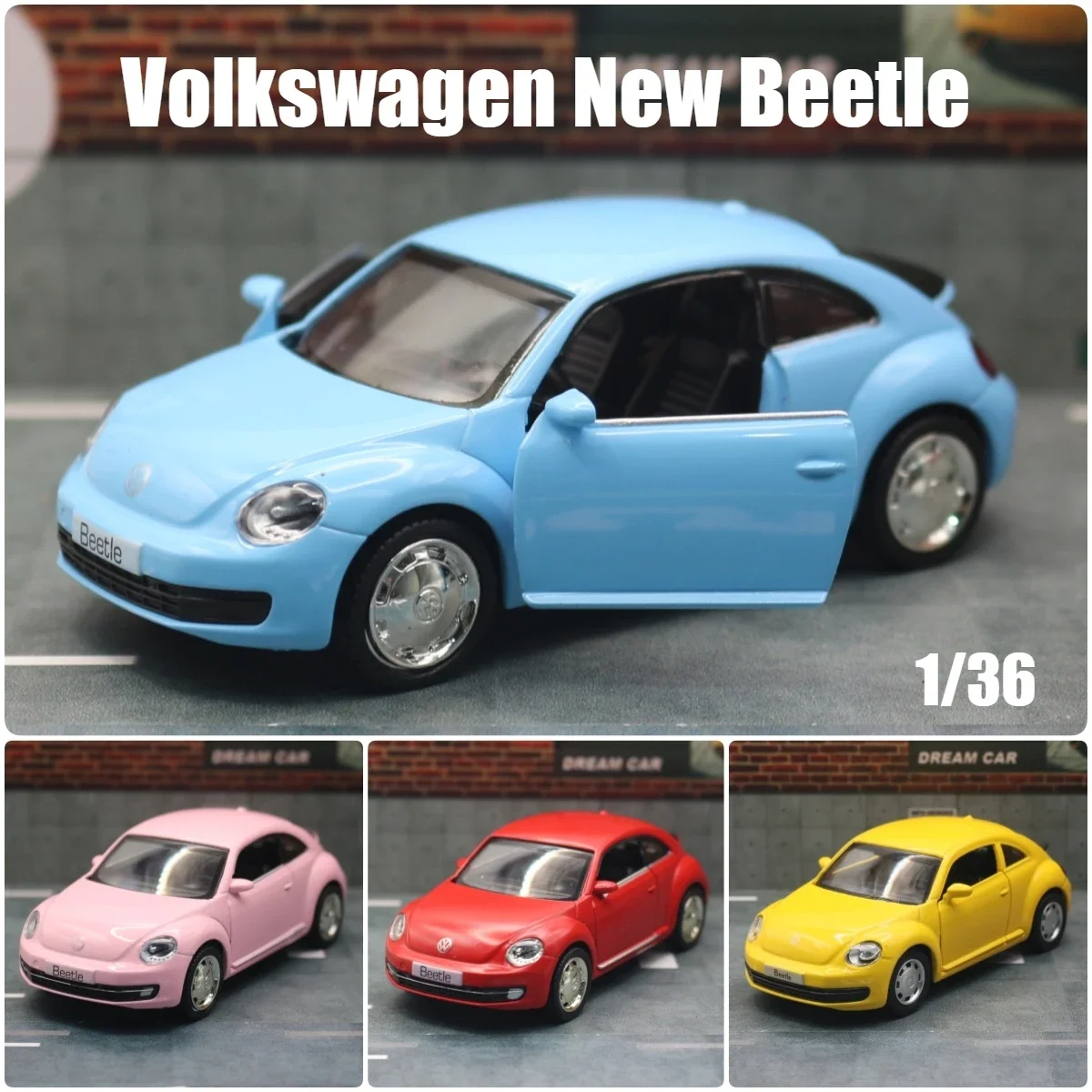 

Новинка 1/36 Volkswagen Beetle Sedan игрушечный автомобиль для детей RMZ отлитый под давлением миниатюрный автомобиль Коллекционная модель подарок для мальчика