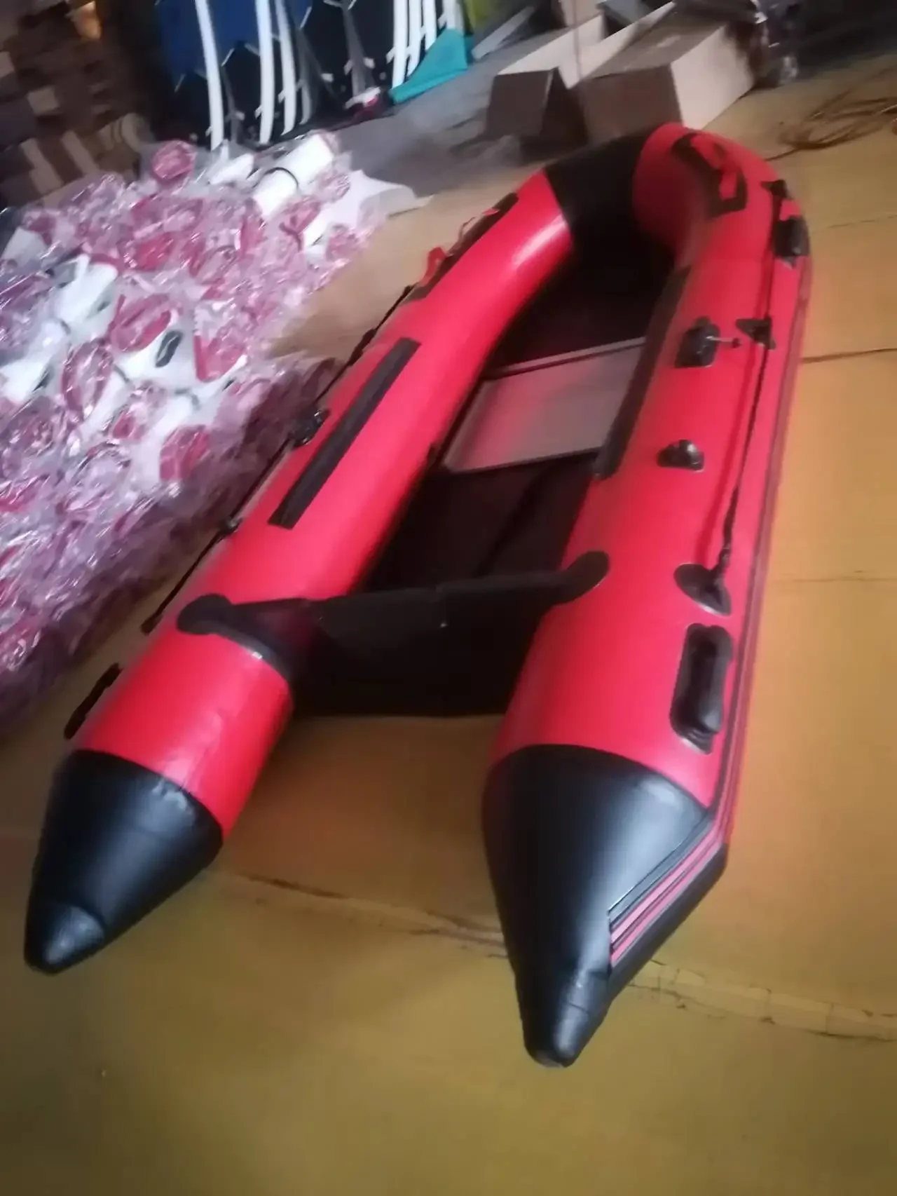 Inflatable Fishing Boats Canoeing Portable Inflat Boat Drifting Fishing Air Dinghy Inflatable Paddle Boat with Paddles and Pump