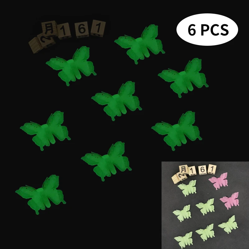 Wall Stickers Butterfly glow in the dark room decor Noctilucent Luminous Plastic Sticker Ceiling Decal Home wallstickers