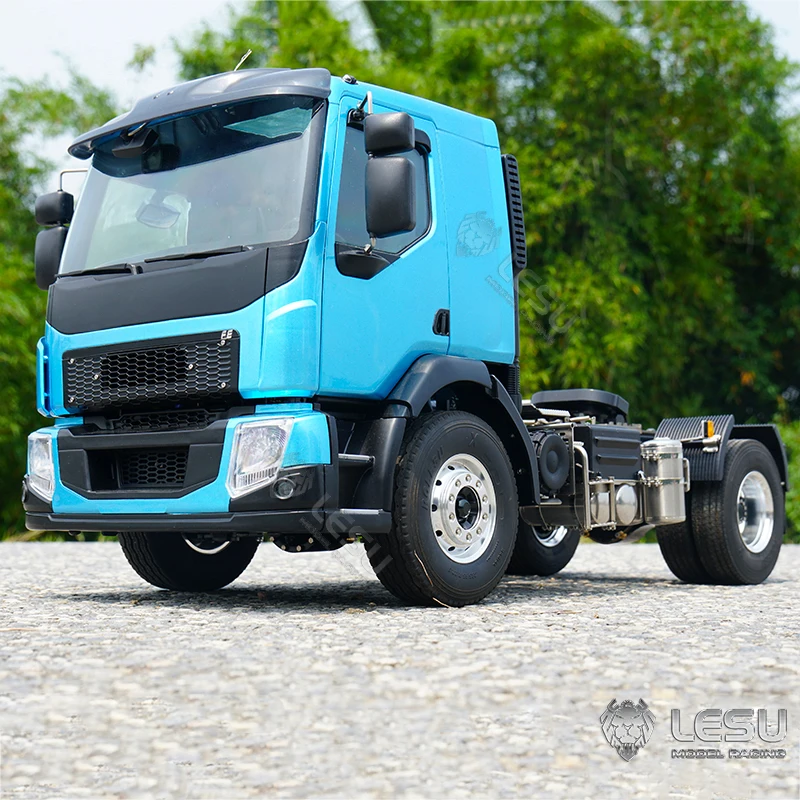 1/14 LESU RC Tractor Truck 4*4 Remote Control VM DIY Tamiyaya Car Trailer Model 2 Speed Transmission Light Motor Servo TH20526 2