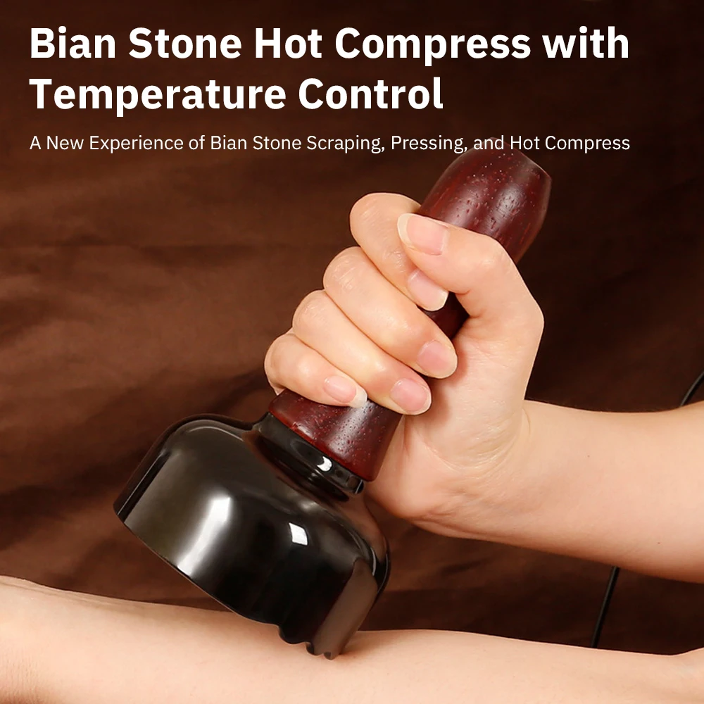 Bianstone Massager Spa Therapy Body Slimming Relaxation Massage Skin Scraping Moxibustion Guasha Dredging Meridian Massager