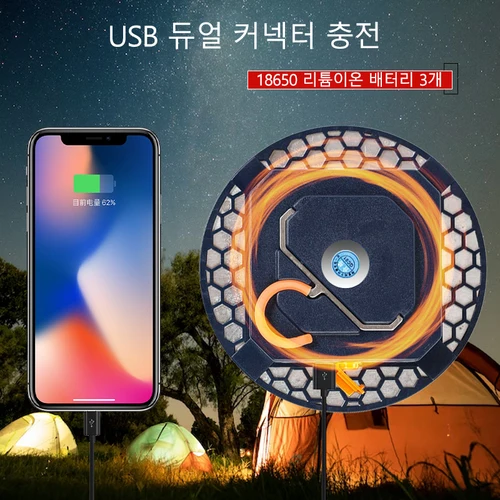 MOSLIGHTING 충전식 캠핑 전구등, 야외 텐트 조명, 휴대용 LED 랜턴, 가정용 강광 손전등, 응급 자동차 작업 수리 강광 조명 기구 USB 2