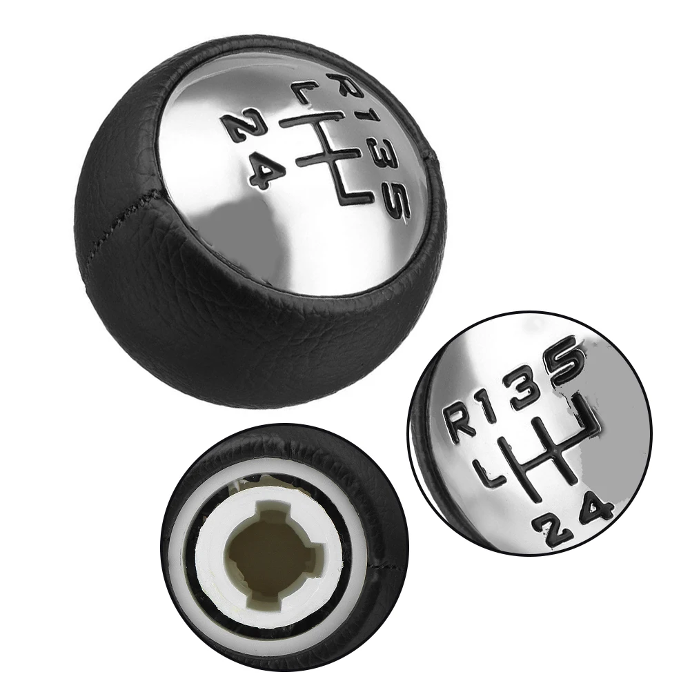Pommeau De Levier Vitesse En Cuir Pour Peugeot 307 308, Citroën C3 C4 - Design Ergonomique, 6 Vitesses, Noir