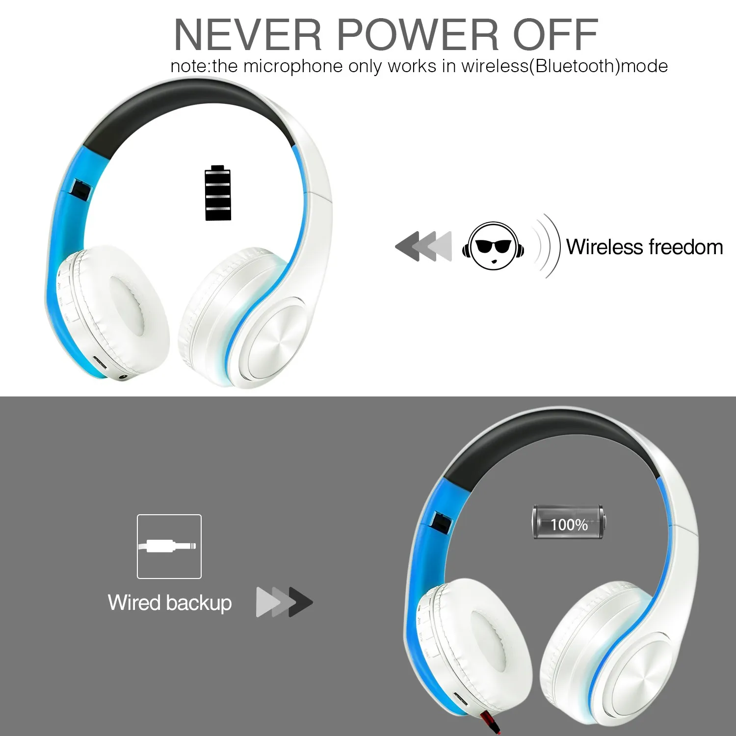 Free Shipping Wireless Bluetooth Headphone Stereo Headset Music Headset Support Sd Card With Mic