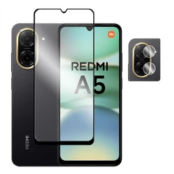 Premium 6.88 - Inch Full Coverage Tempered Glass Screen Protector with Lens Film for Redmi A4 5G (1 Glass and 1 Lens)