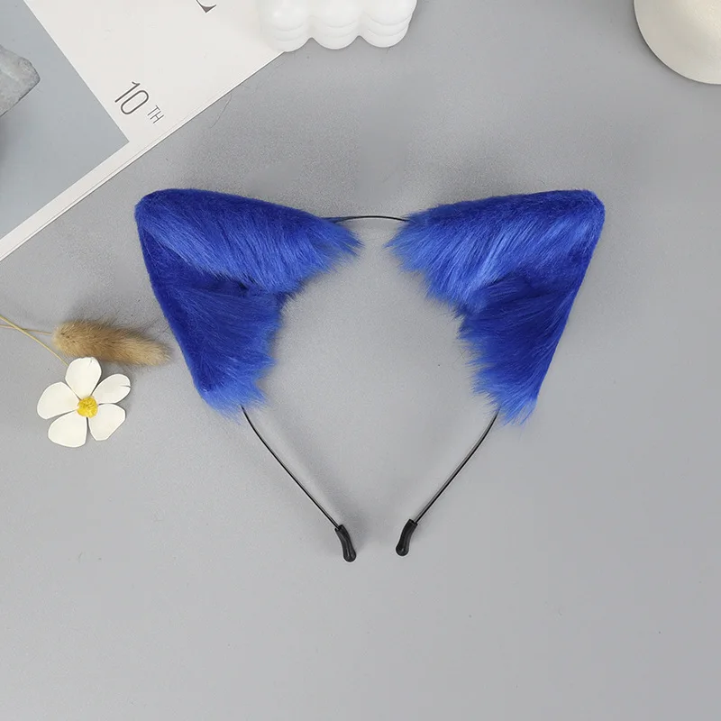 Cat Ear Cute Animal Headwear Lovely Lolita Hair Accessories Pink White Black Grey Headband Cosplay Props Show Party Clothes Accessory