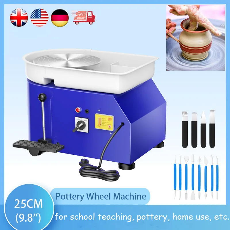 Electric Pottery Wheel Machine 25CM 350W Ceramic Work DIY Clay Tool Art