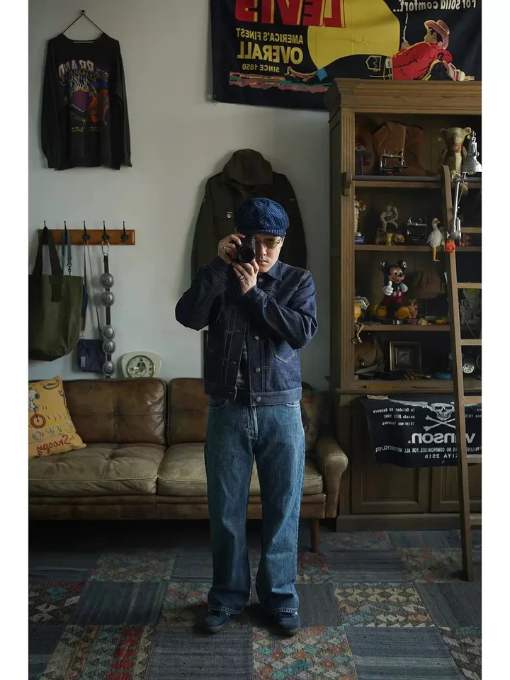 BOB DONG 22oz Selvedge Denim Type II Jacket S2307XX Slim Fit