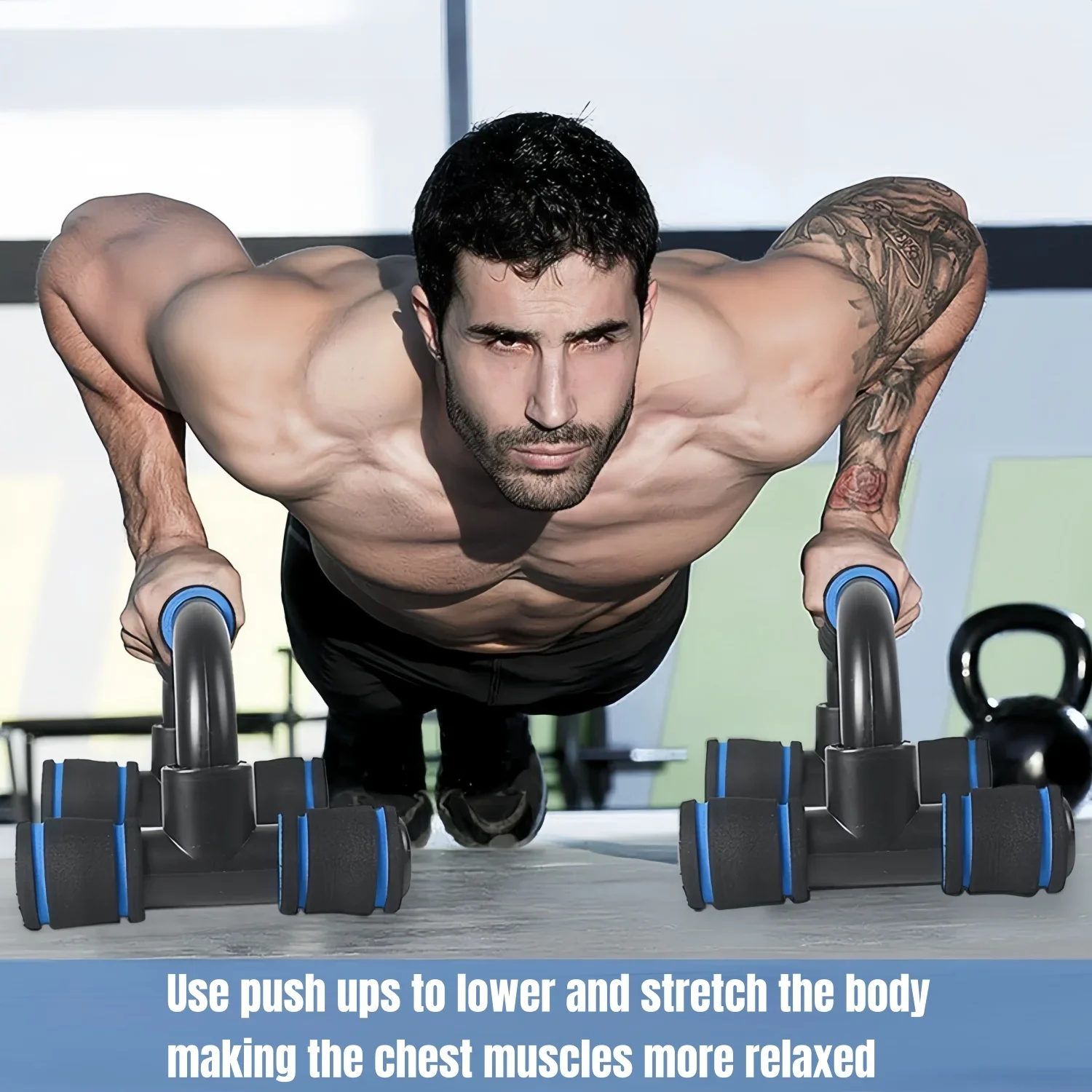 1pair U-shaped Push-up Rack Fitness Equipment Hand Sponge Grip Muscle Training Push Up Bar Chest Home Gym Body Building