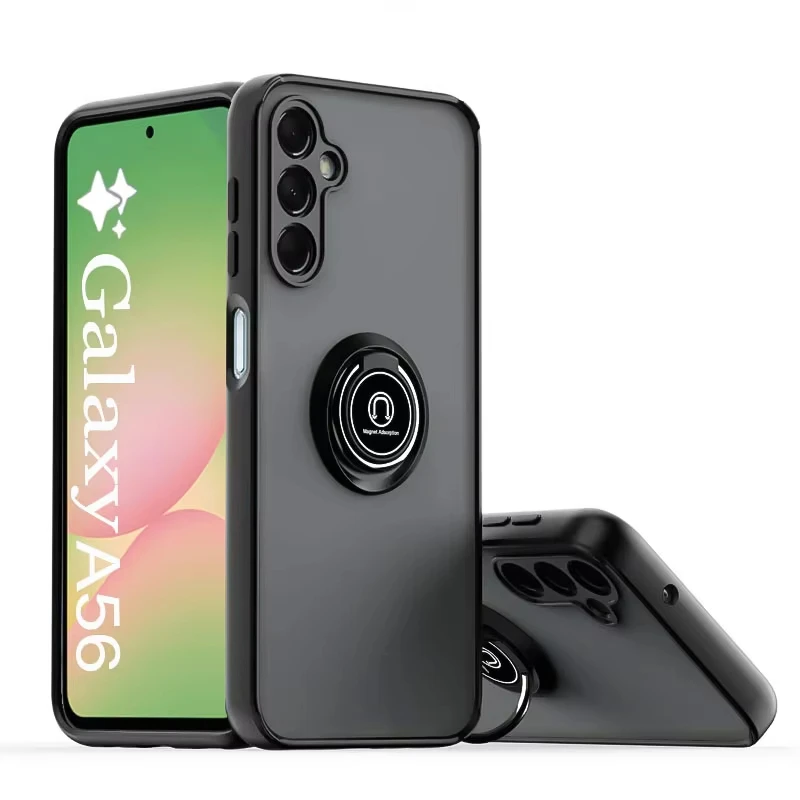 Shockproof Phone Case with Ring Stand Holder and Enhanced Protection