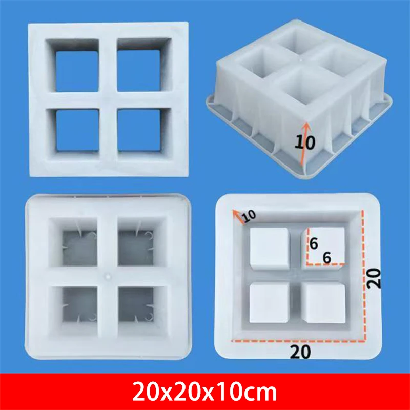 Wall Decoration Hollow Brick Plastic Mold Cement Hollow Brick Decorative Wall Square Building Products