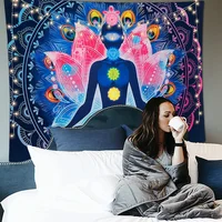 نسيج شاكرا السبعة للتأمل ، ديكور جدار البوذية الهندية ، نسيج ماندالا ، هيبي بوهيمي سحري ، ديكور منزلي لليوجا 5