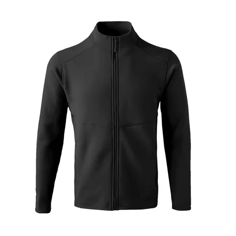Golf Men's Clothing Autumn and Winter Outdoor Sports Jacket Windproof and Warm Jacket Men's Thin Velvet Stand up Collar Top