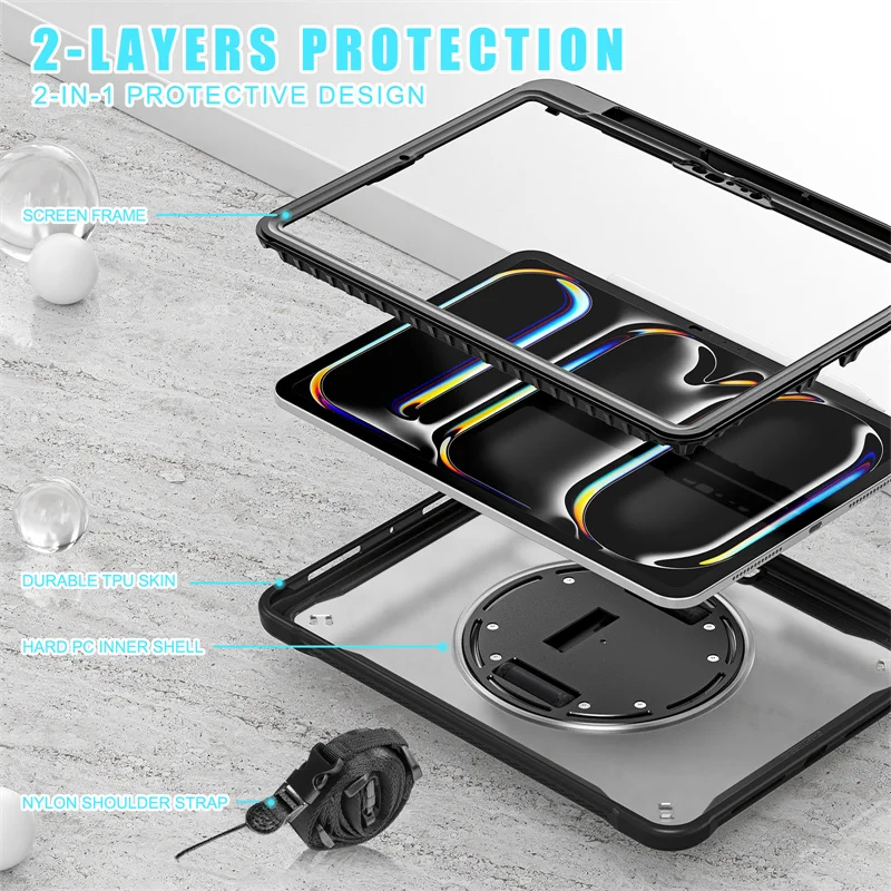 For iPad Pro 11 12.9 13 inch 2024 Case Shockproof Cover iPad