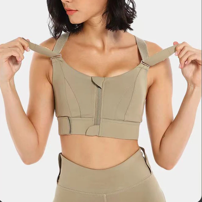 

2023 Yoga Tank Top U Neck Women Fitness Bra Tights Sport Cutout Buckle Gym High Strength Comprehensive Training Jog 3XL 4XL 5XL