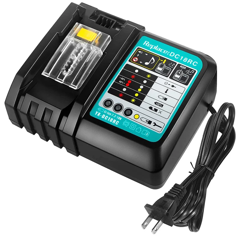 

Новинка зарядное устройство для аккумуляторов Makita 14,4 в 18 в BL1830 BL1430 DC18RC DC18RA Электроинструмент 3A зарядный ток зарядное устройство для литий-ионных аккумуляторов