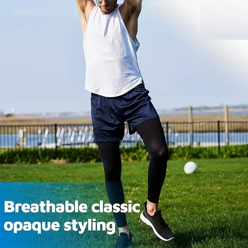 1 Pair  Oversized Sports Compression Knee-High And Three-Quarter Length Segmented Pressure Socks in Sizes 2XL to 7XL.