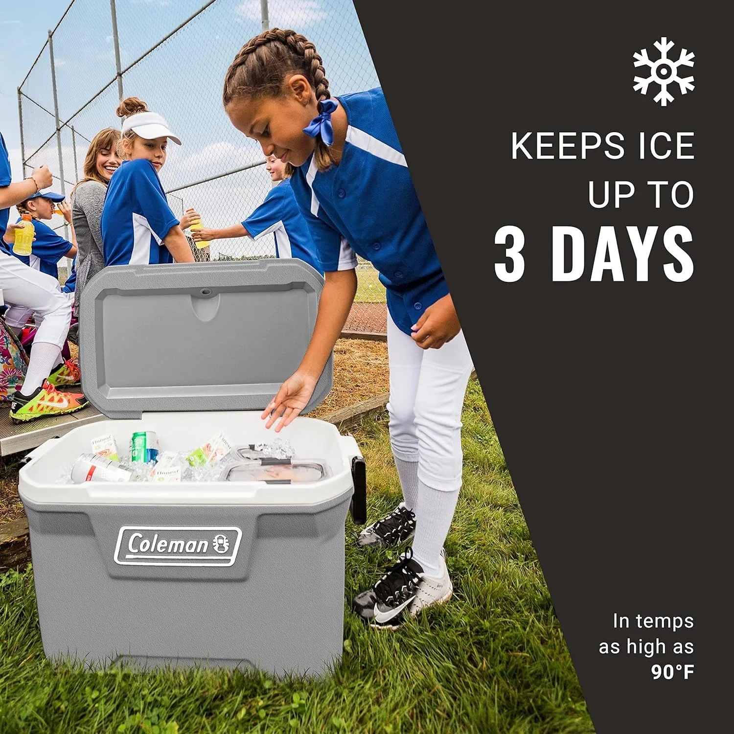 316 Series Insulated Portable Cooler with Heavy Duty Handles, Leak-Proof Outdoor Hard Cooler Keeps Ice for up to 5 Days