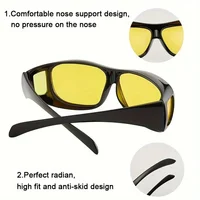 Lunettes de vision nocturne pour femmes et hommes, lunettes anti-reflets pour la conduite de nuit, lunettes pour délinquants, sports de plein air 3