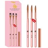 3PCS Acrylic Nail Brush Set - Size 8/10/14 Acrylic Nail Brushes for Acrylic Application Pink Handle Professional Drawing Powde 1