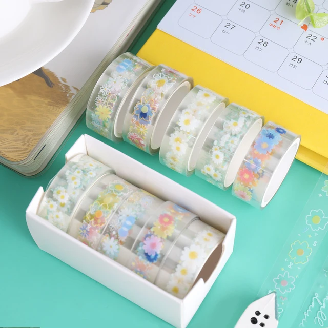 15 Compartments Clear Crafts Organizer Transparent Storage Box For Washi  Tape Art Supplies And Sticker Stationery - Tape Dispenser - AliExpress