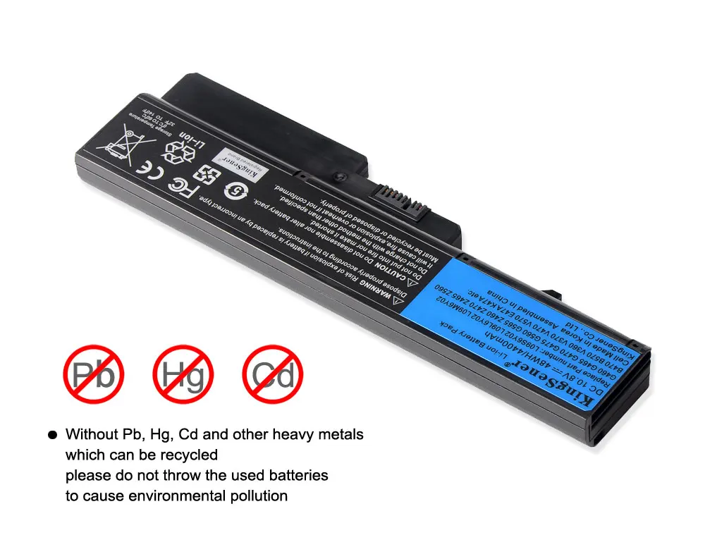 Kingsener Nova Bateria do Portátil para Lenovo Ideapad G460 G470 G570 L09s6y02 G560 V360 V370 V470 Z460 Z465 B470 B570 L09l6y02 4400mah - Imagem 3